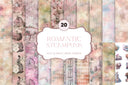Romantic Steampunk - Adhesive Vinyl 12x12 sheets - 20 Designs