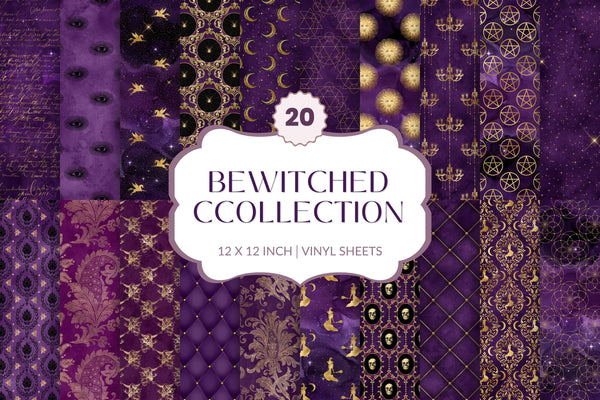 Bewitched - Adhesive Vinyl 12x12 sheets - 20 prints