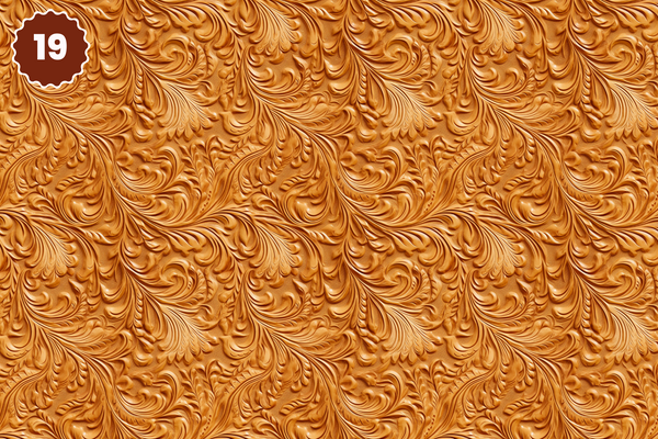 Tooled Leather Collection - Adhesive Vinyl 12x12 Sheets - 20 Design Options