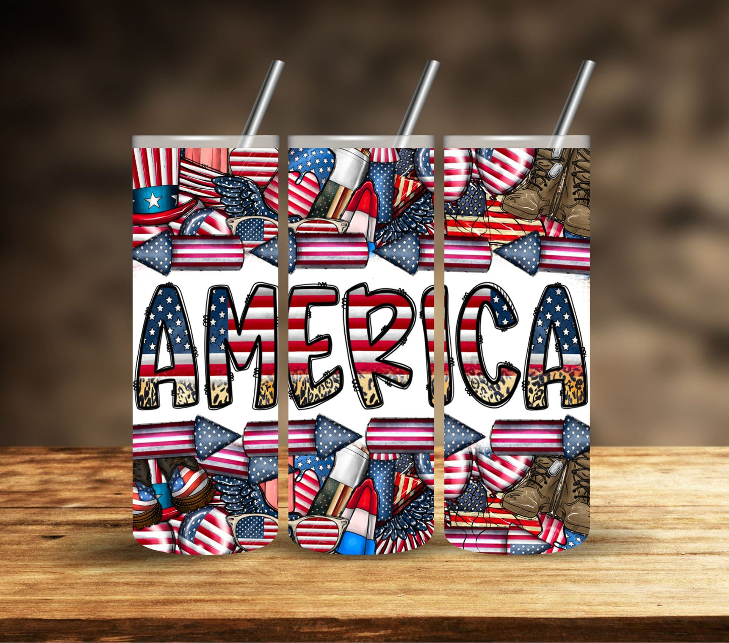 Patriotic - Adhesive Vinyl Wrap - 22 Designs