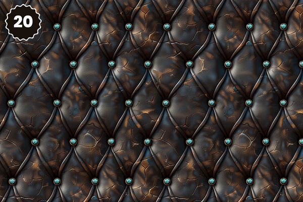 Turquoise and Brown Tooled Leather - Adhesive Vinyl 12x12 Sheets - 22 Design Options