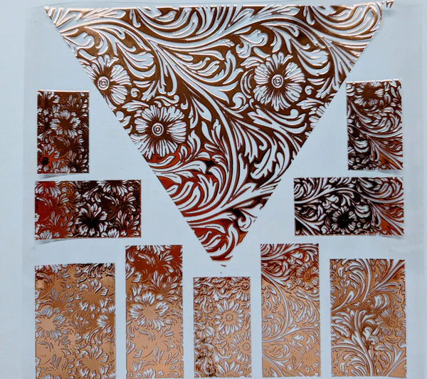 #24 Metallic UV DTF-Tooled Vsplit- available in Gold and Silver