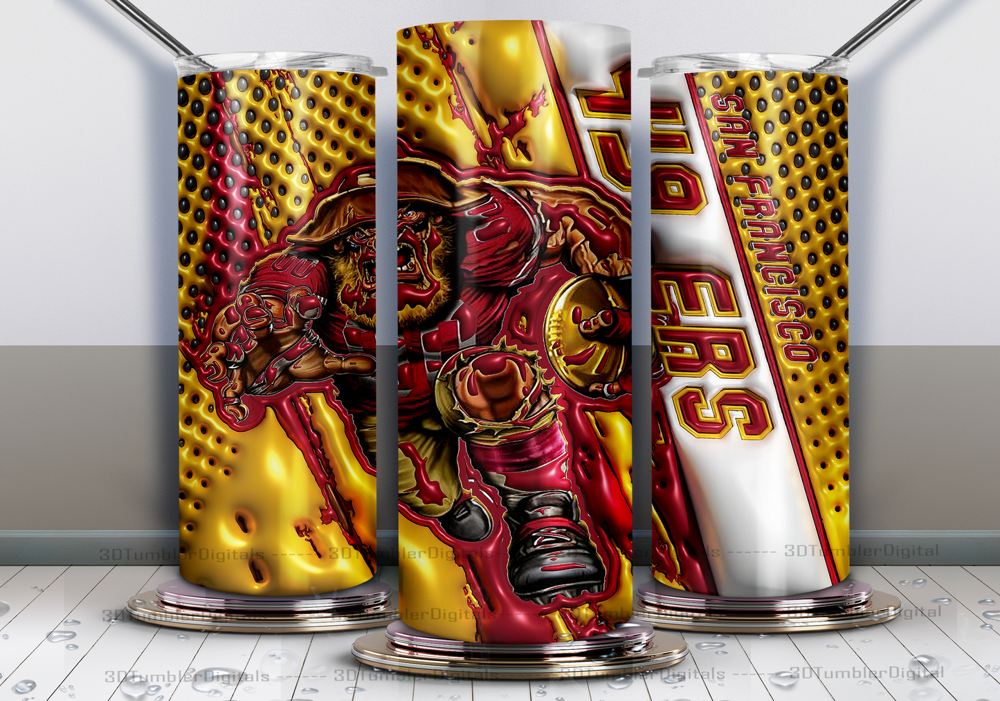 3D Football - Adhesive Vinyl Wrap - 32 Designs