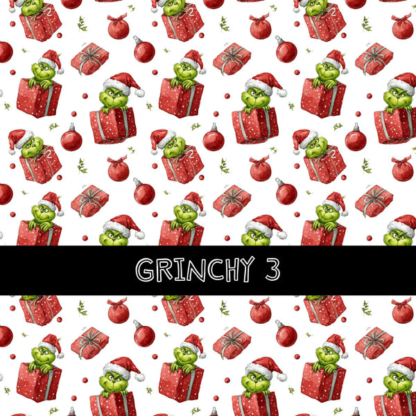 Grinchy vinyl sheets 16 designs to choose from