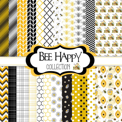 Bee Happy Collection 25 prints - Adhesive Vinyl 12x12 Sheets