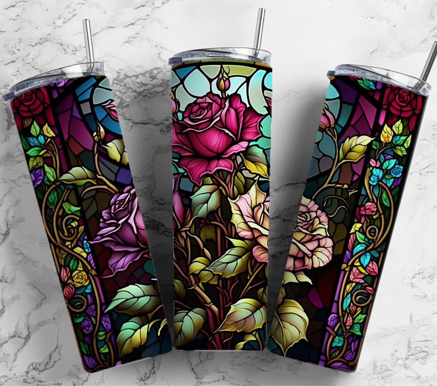 Stained Glass - Adhesive Vinyl Wraps - 30 Design Options