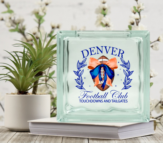 Football Club - UV DTF Glass Block Decal - 6.5 inches