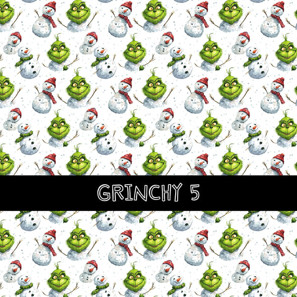 Grinchy vinyl sheets 16 designs to choose from