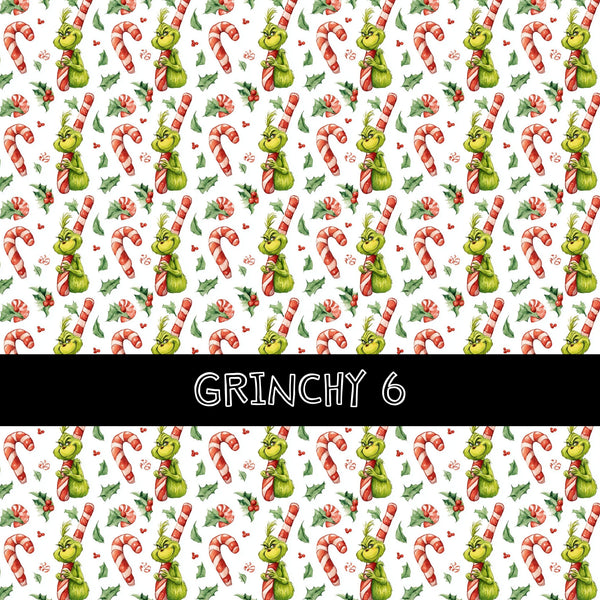 Grinchy vinyl sheets 16 designs to choose from