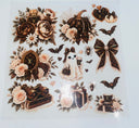 #164 Creepin it Couture Brown Double sided Decal Sheet  ( 3 varrients )