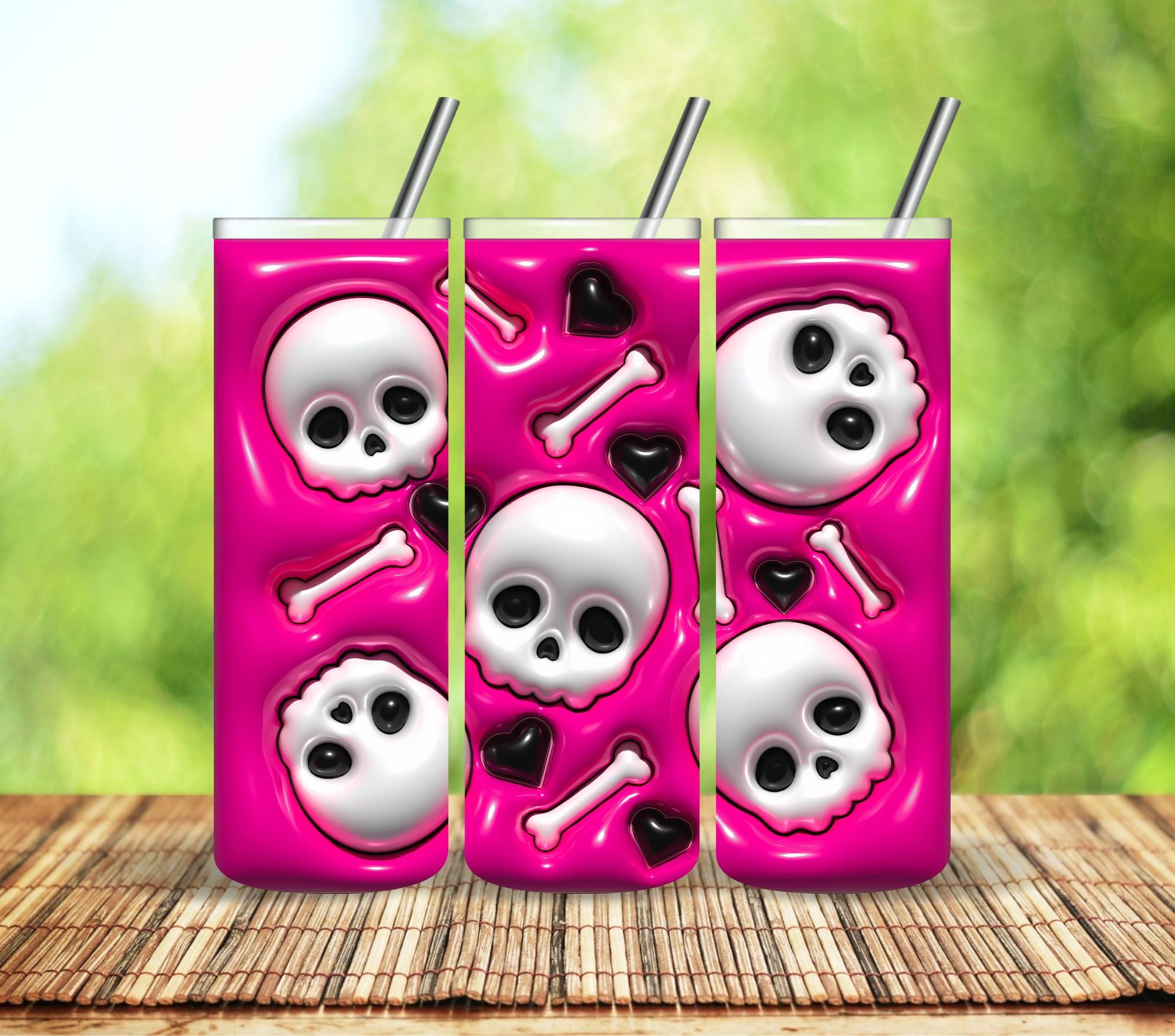 Puffy skull - Adhesive Vinyl Wrap- 2 colors – 3D Undercover