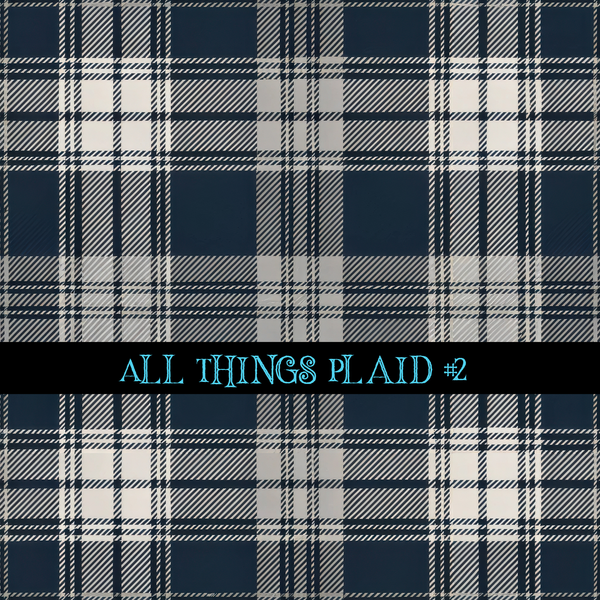 All Things Plaid- 12x12 vinyl sheets-12 designs available