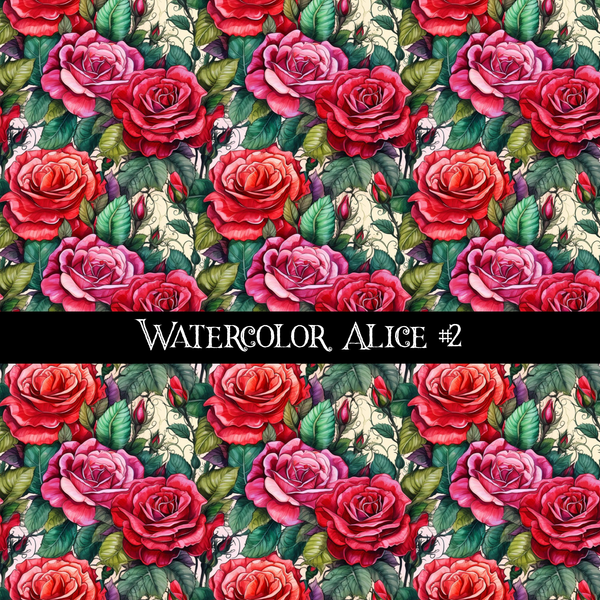 Watercolor Alice - vinyl sheets 10 (Patterns to choose from)