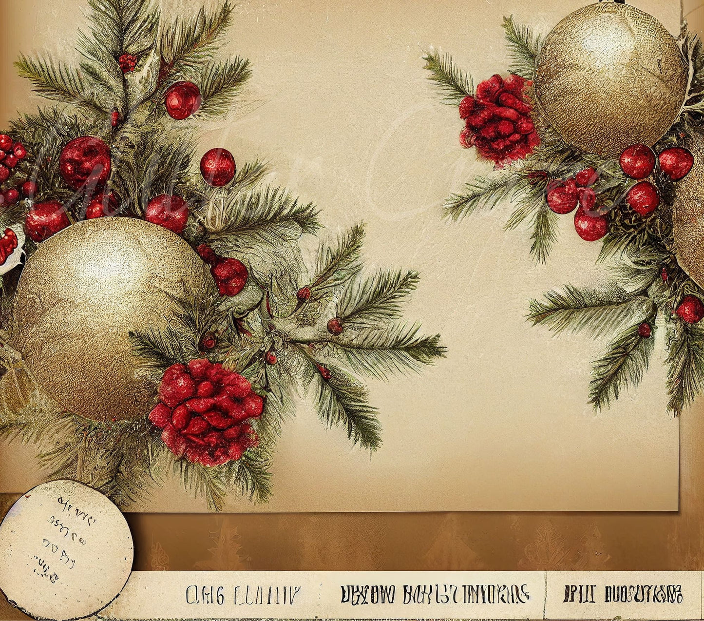 Vintage Christmas 2 - Adhesive Vinyl Wrap - 12 Designs to choose from