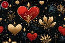 Queen of Hearts Collection - Adhesive Vinyl 12x12 Sheets - 20 Design Options