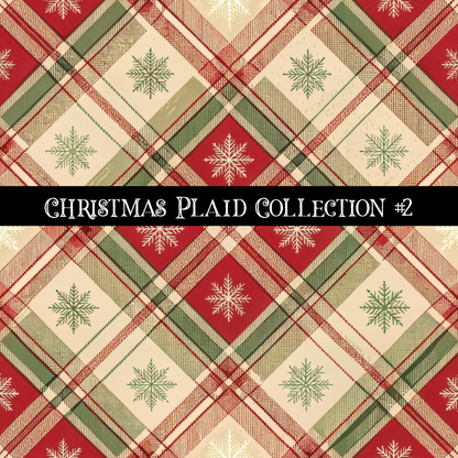 Christmas Plaid- 12x12 vinyl sheets-12 designs available