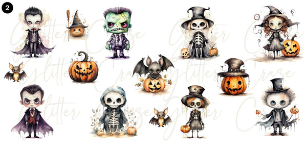 Halloween - UV DTF Decal sheets 10x5 inches 4 styles