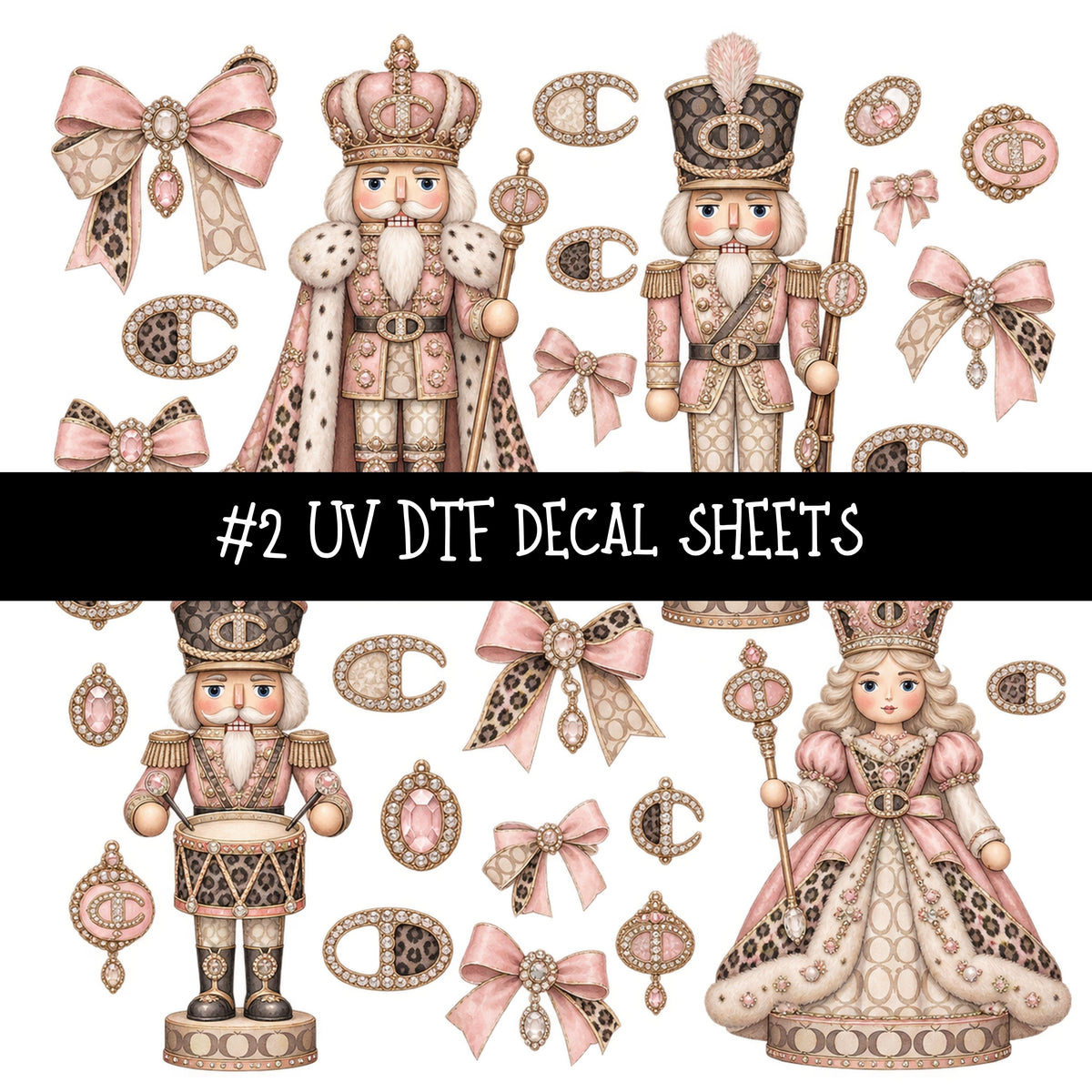 Bougie Nutcracker Coach UV DTF Decal sheets 11 Designs available