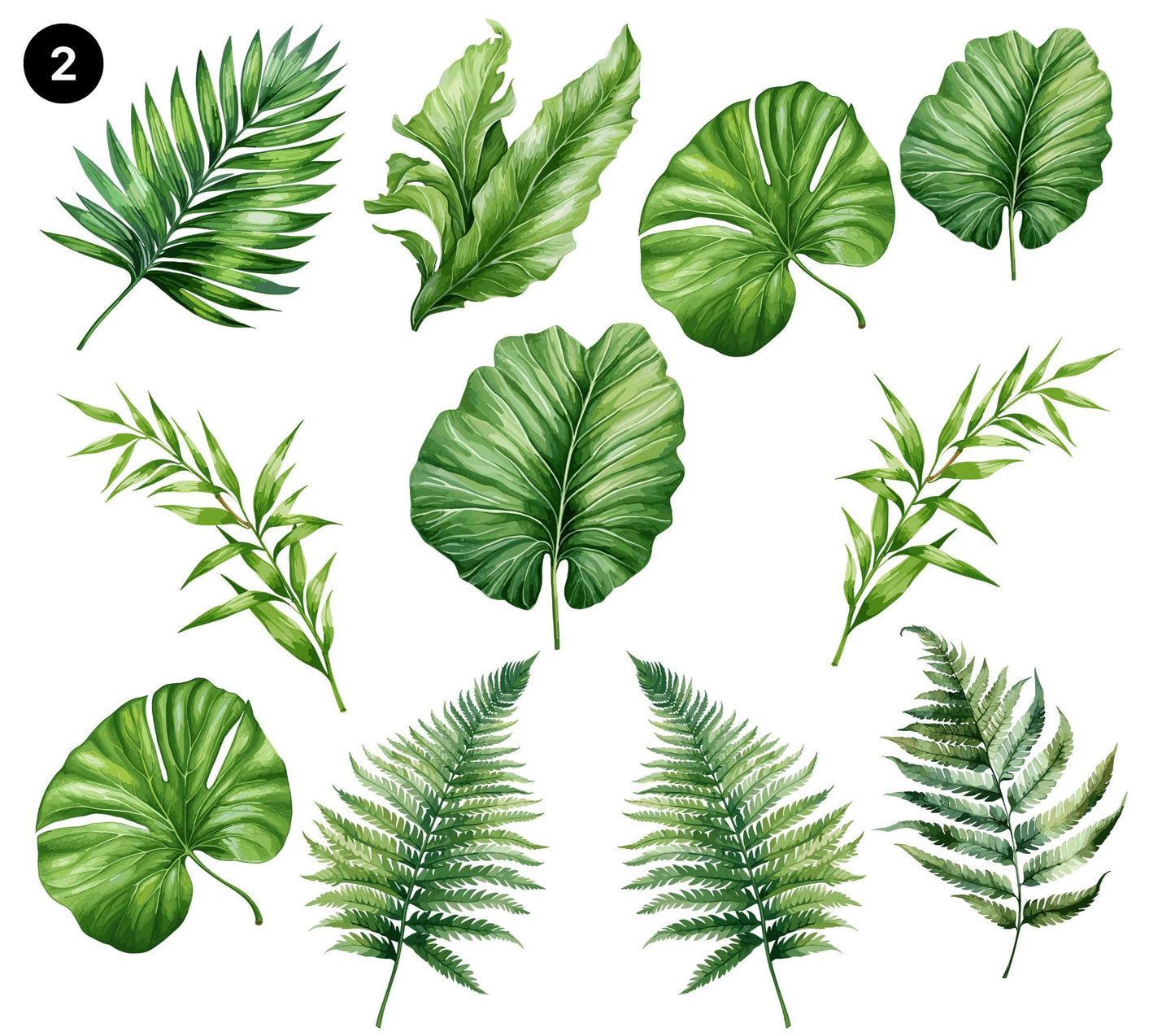 Tropical Flowers and Leaves - UV DTF Decal Sheets - 7 Designs