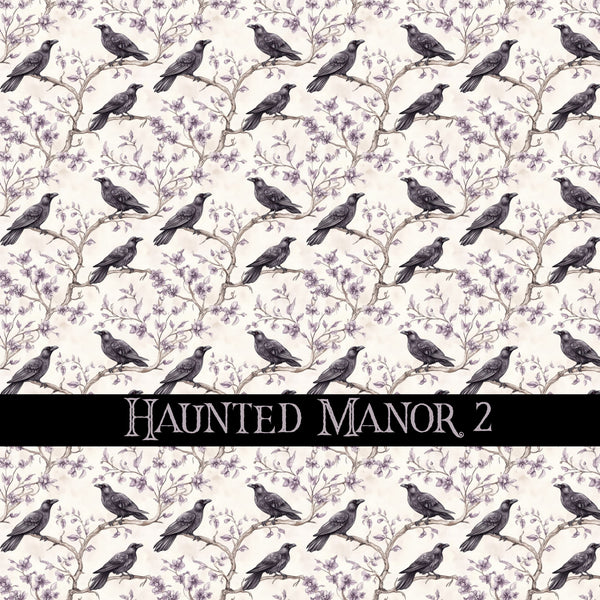Haunted Manor Vinyl collection- 12x12 vinyl sheets-16 designs available