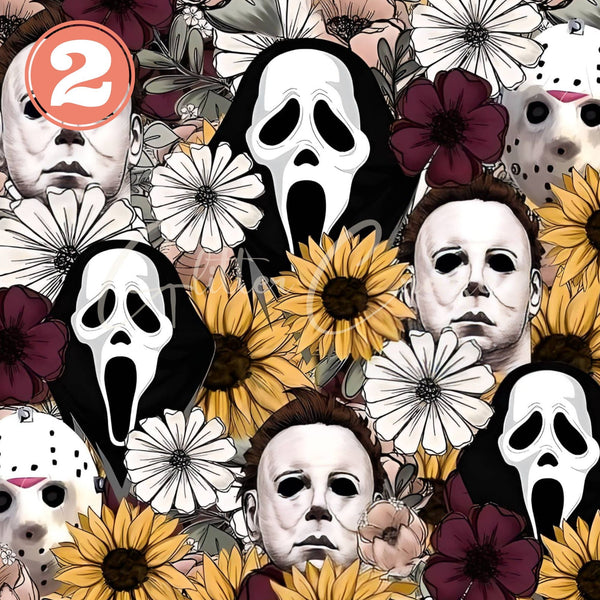 Boho Horror - Adhesive Vinyl 12x12 Sheets - 4 Designs