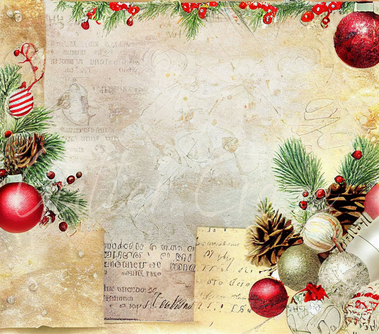 Vintage Christmas - Adhesive Vinyl Wrap