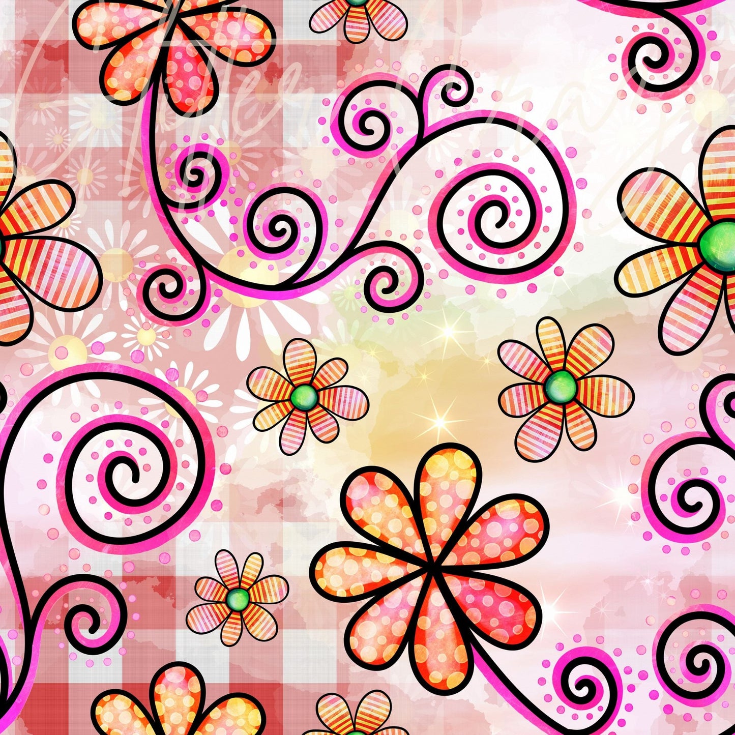 flower Power - Adhesive Vinyl 12x12 sheets - 12 designs to choose frrom