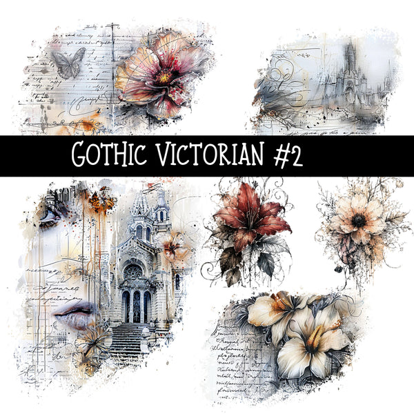 Gothic Victorian Torn Pages UV DTF Decal sheets 6 designs available