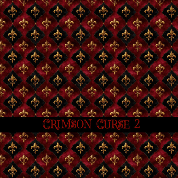Crimson Curse Vinyl collection- 12x12 vinyl sheets-14 designs available