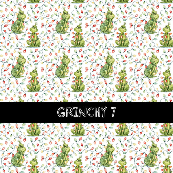 Grinchy vinyl sheets 16 designs to choose from