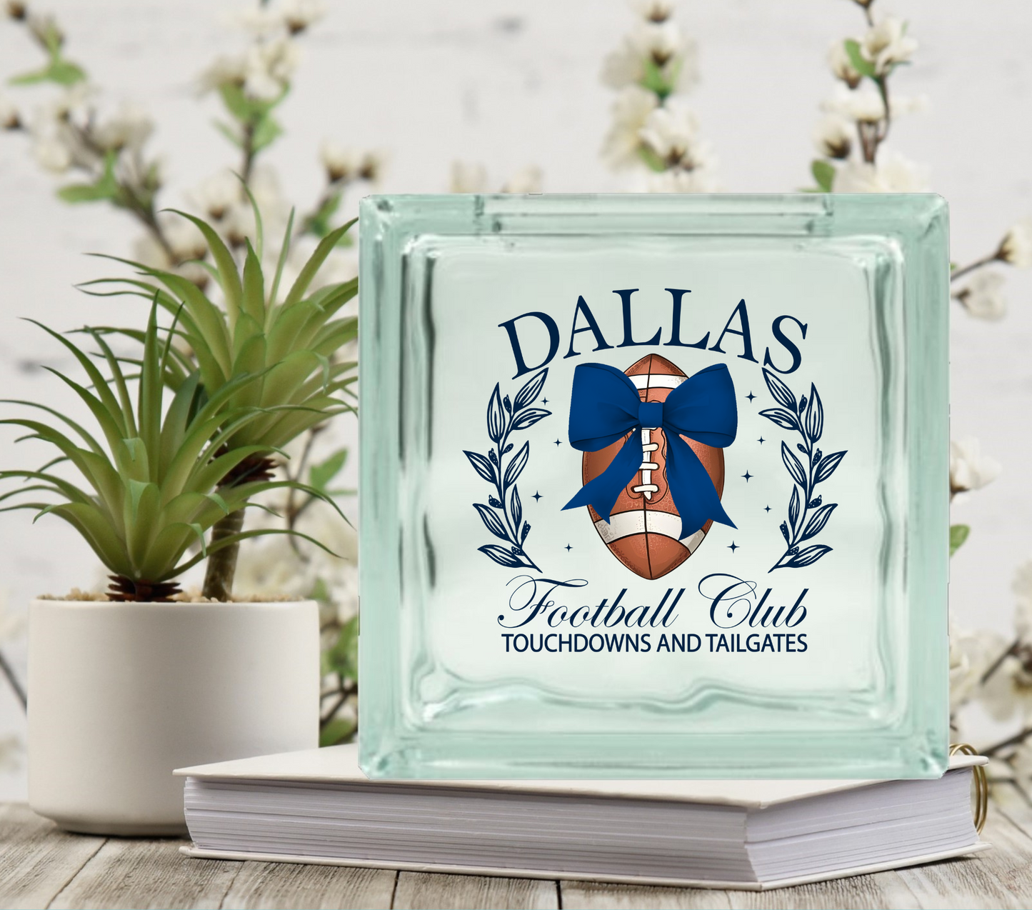 Football Club - UV DTF Glass Block Decal - 6.5 inches