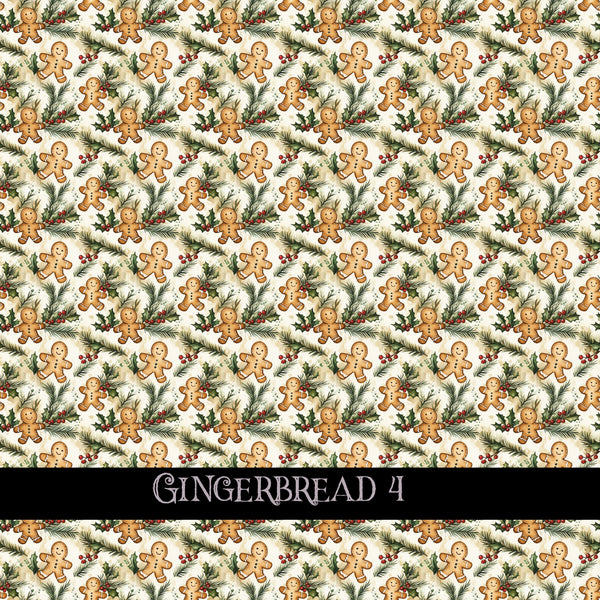 Gingerbread collection- 12x12 vinyl sheets-10 designs available