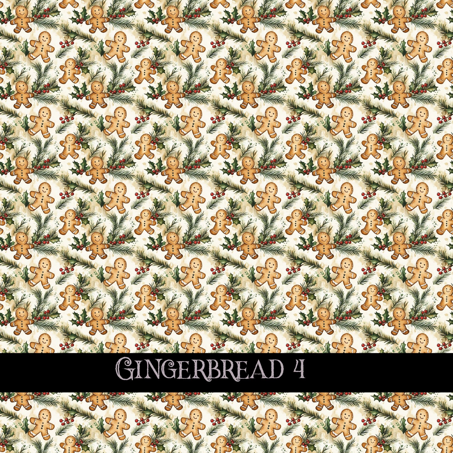 Gingerbread collection- 12x12 vinyl sheets-10 designs available