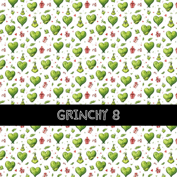 Grinchy vinyl sheets 16 designs to choose from