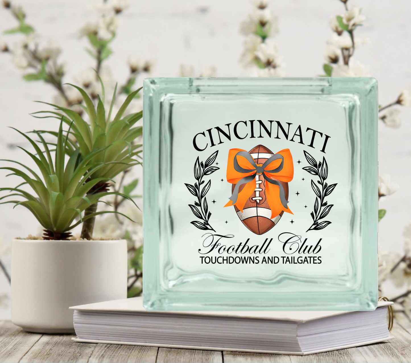 Football Club - UV DTF Glass Block Decal - 6.5 inches