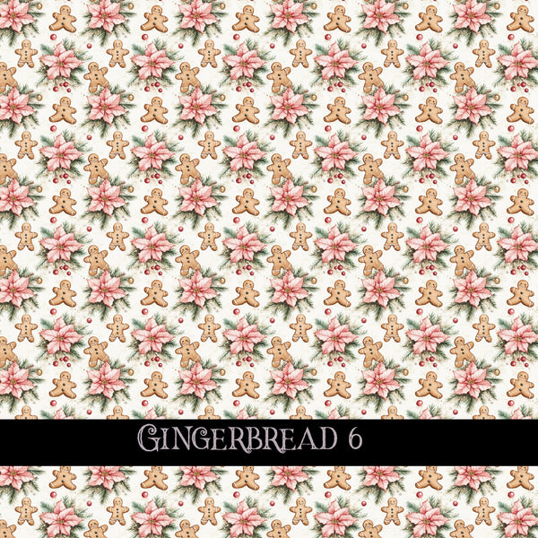 Gingerbread collection- 12x12 vinyl sheets-10 designs available