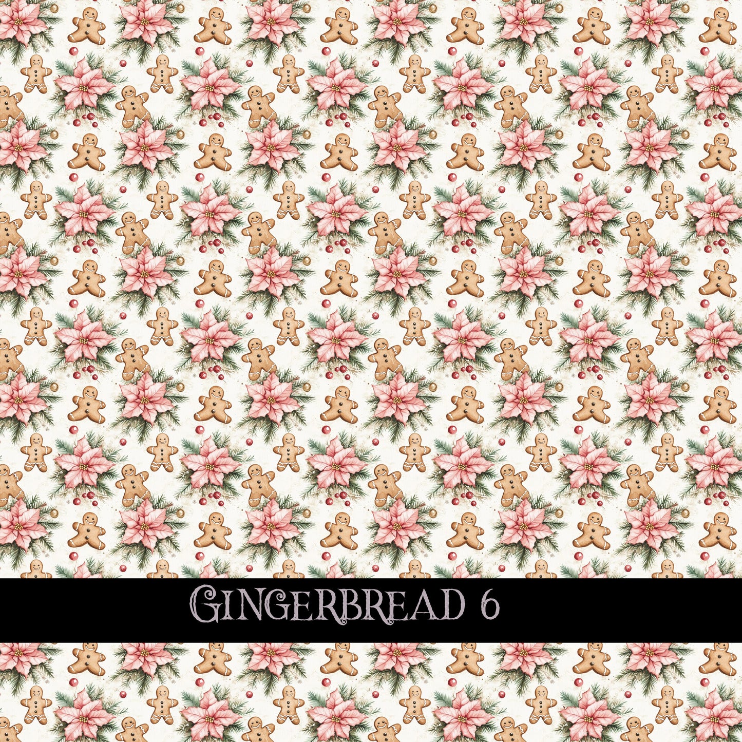 Gingerbread collection- 12x12 vinyl sheets-10 designs available