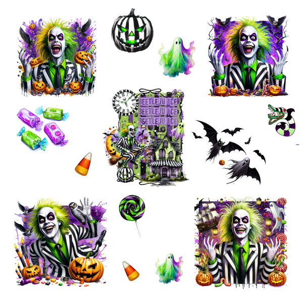 Beetlejuice - UV DTF Decal sheets- 3 Designs