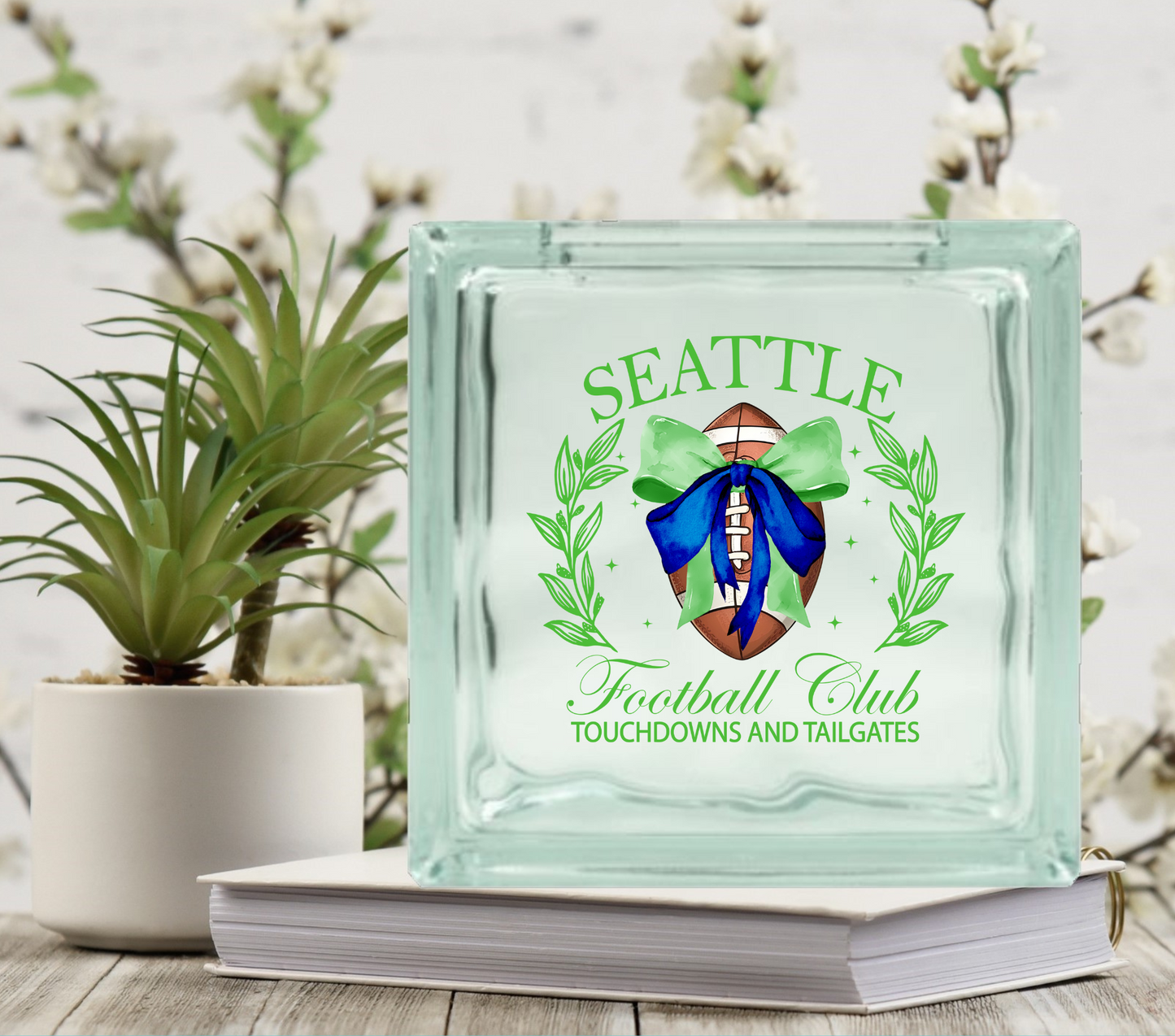 Football Club - UV DTF Glass Block Decal - 6.5 inches