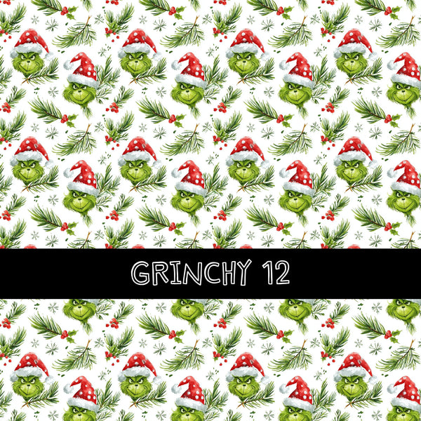 Grinchy vinyl sheets 16 designs to choose from