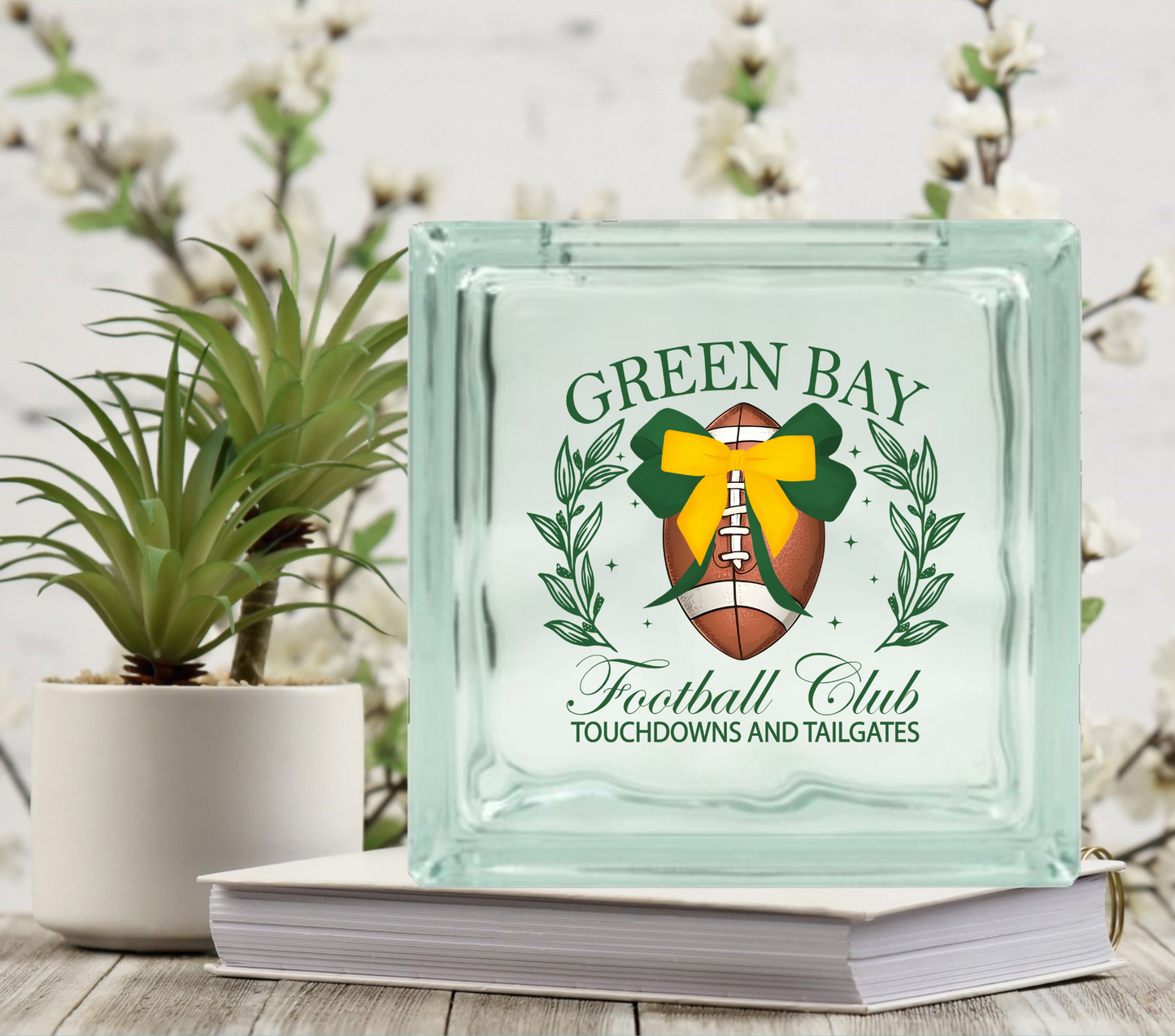 Football Club - UV DTF Glass Block Decal - 6.5 inches