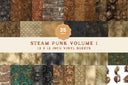 Steampunk Volume - Adhesive Vinyl 12x12 Sheets - 33 Prints