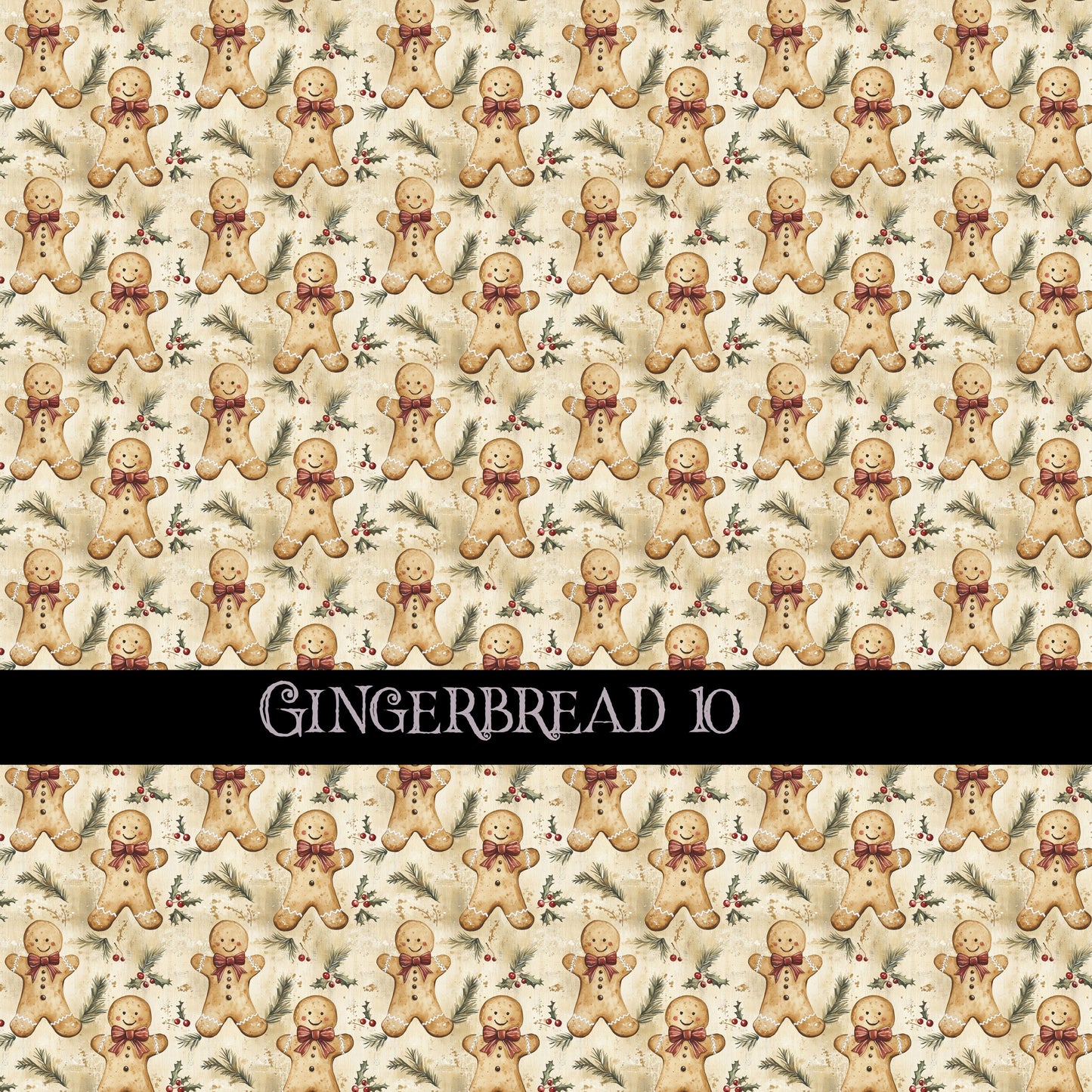 Gingerbread collection- 12x12 vinyl sheets-10 designs available