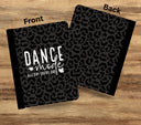Dance Mode Black Leopard vinyl composition notebook wra