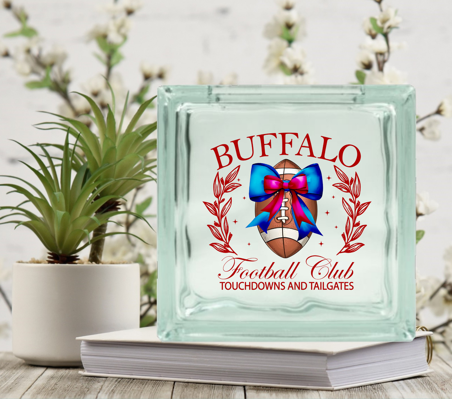 Football Club - UV DTF Glass Block Decal - 6.5 inches