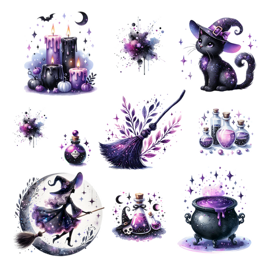 Purple Magic - UV DTF Decal sheets- 2 Designs