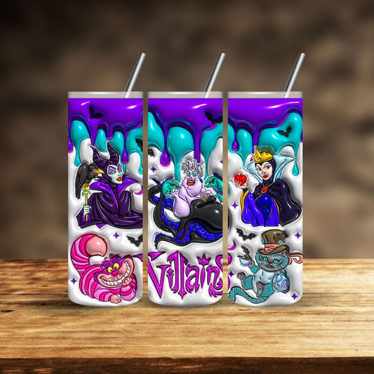 3D villain vinyl tumbler wraps