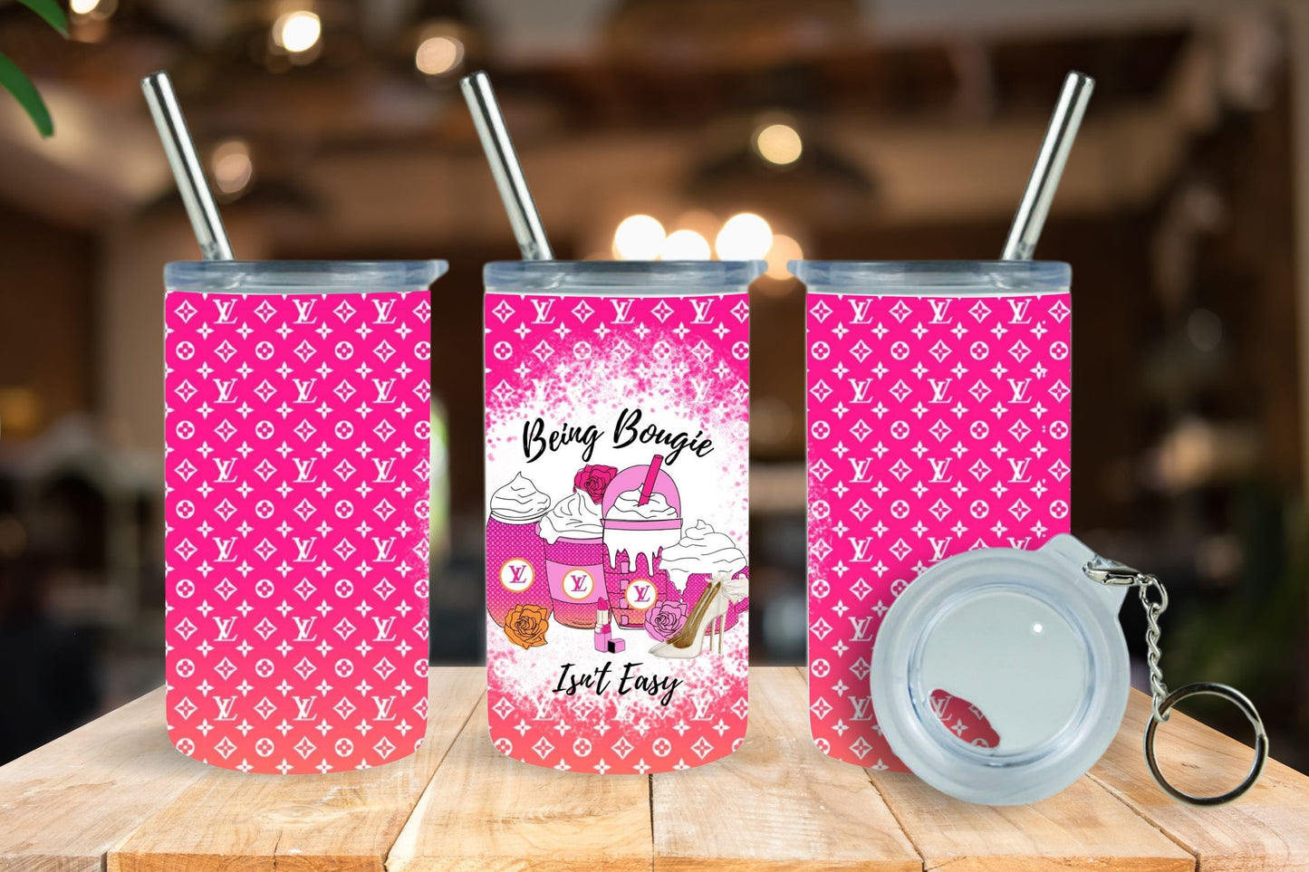 Being Bougie 3oz Mini Skinny Straight Tumbler Wraps - 3 Design Options