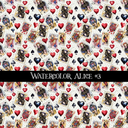 Watercolor Alice - vinyl sheets 10 (Patterns to choose from)