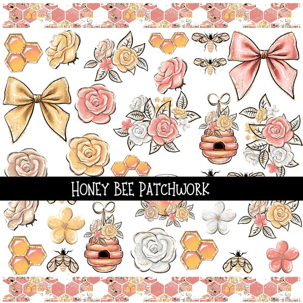 Honey Bee Doodle Patchwork Set